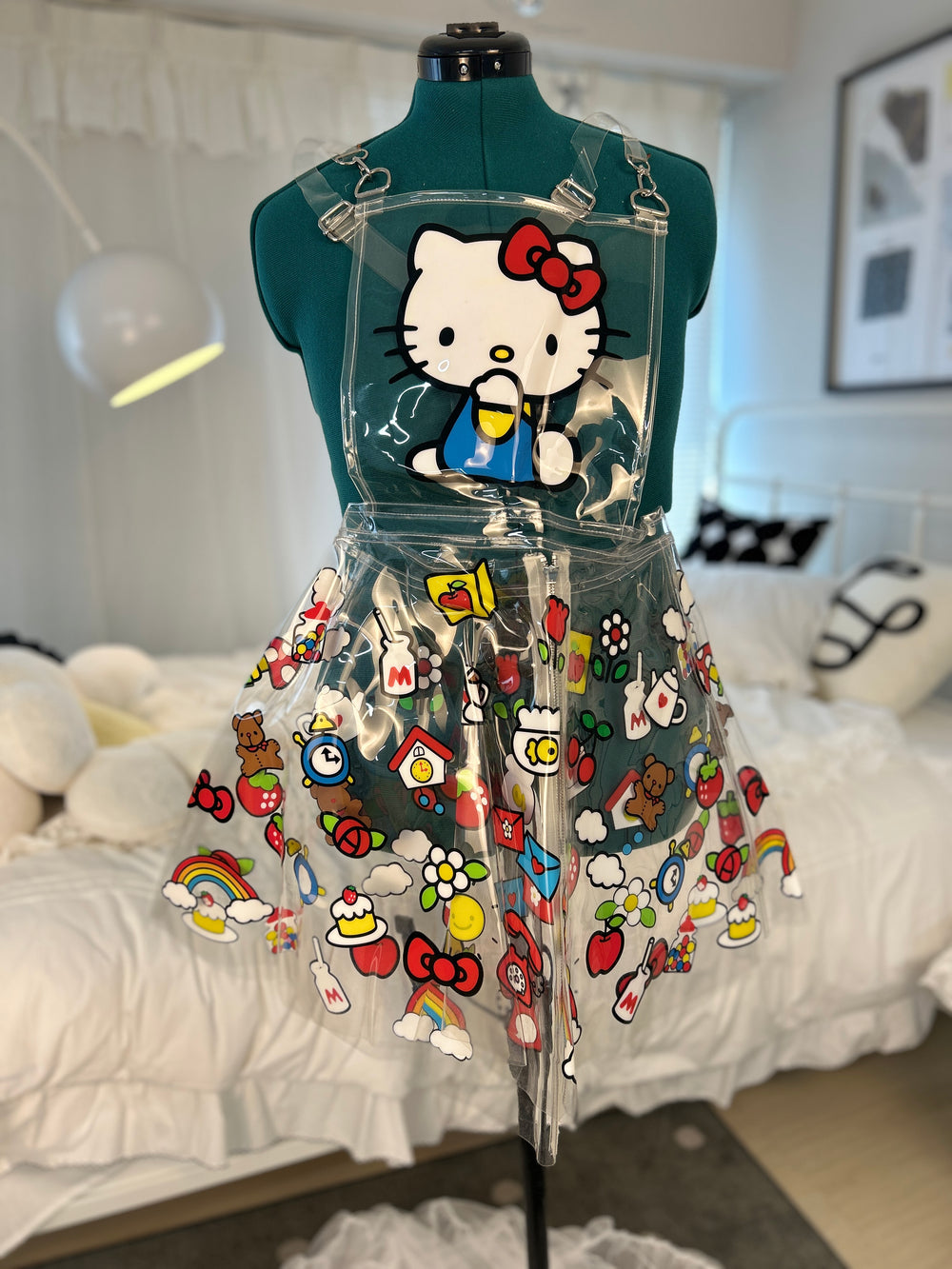 Kaho Shibuya Worn Clear Hello Kitty Dress & Apron (Signed)