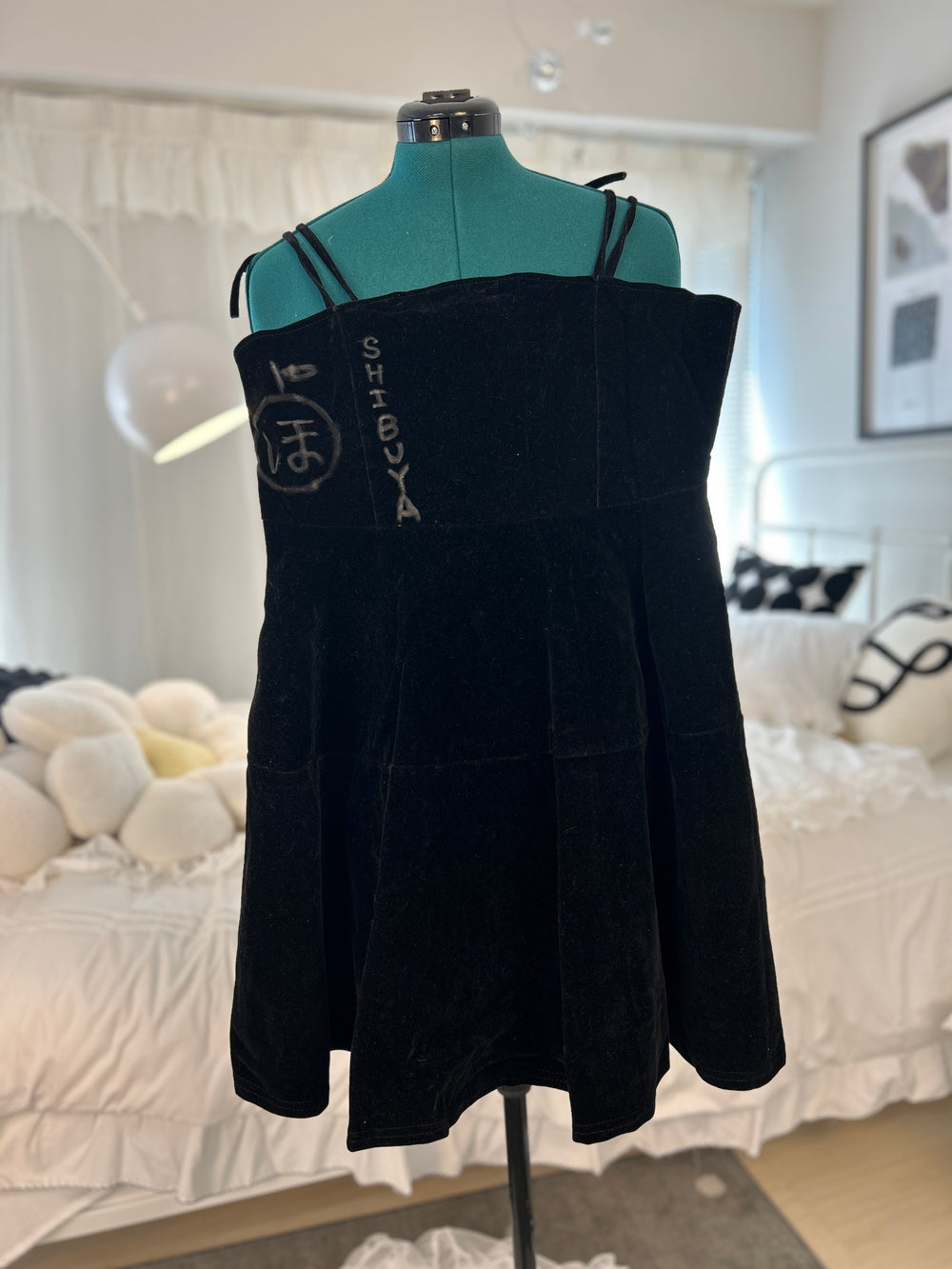 Kaho Shibuya Worn Black Off-The-Shoulder & White Top Dress (Signed)