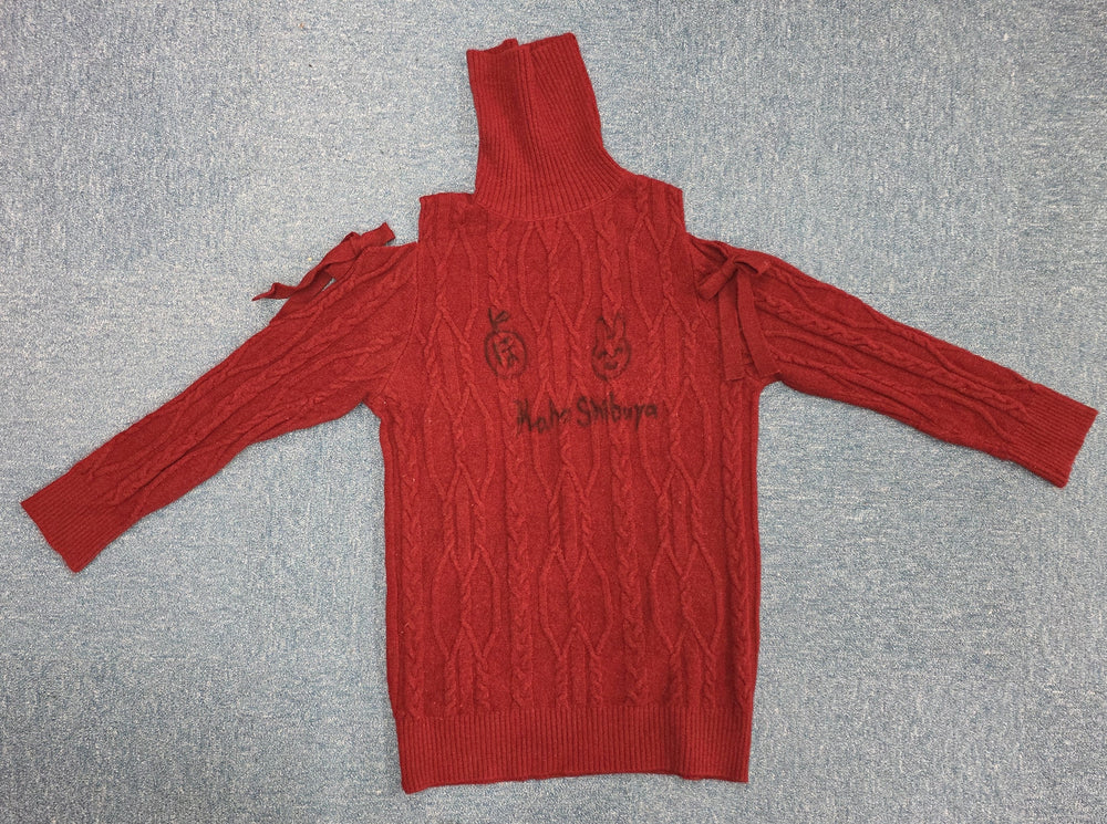 Kaho Shibuya Worn Kate Spade Striped Pea Coat & Red Sweater (Signed)