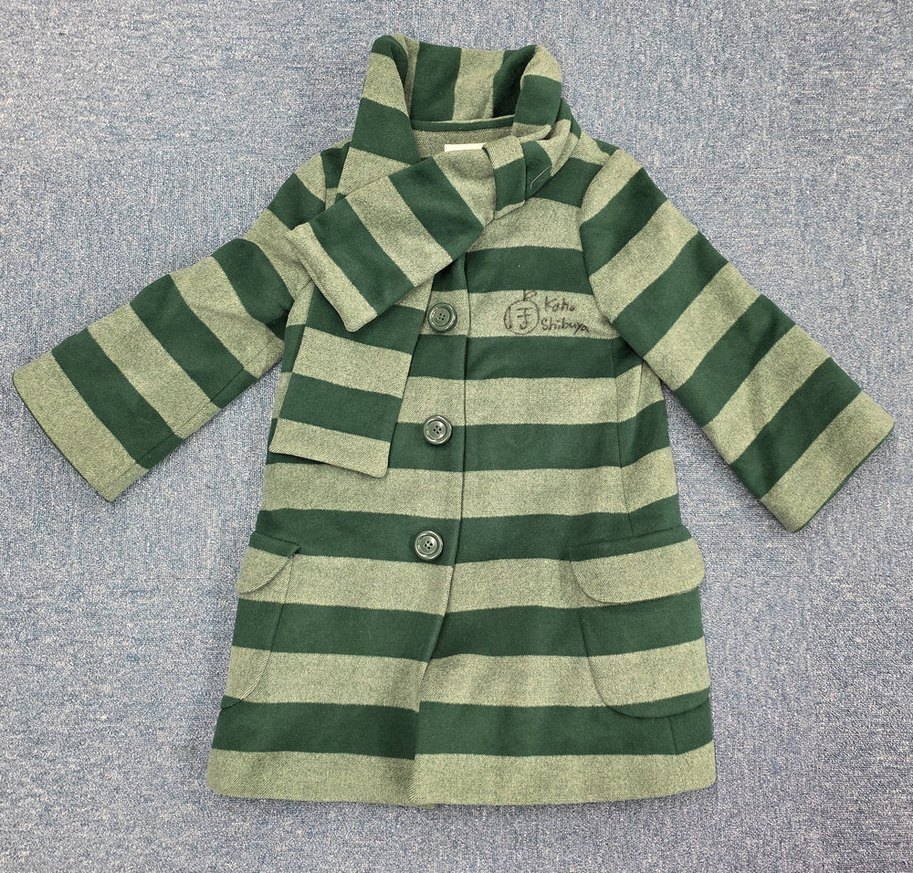 Kaho Shibuya Worn Kate Spade Striped Pea Coat & Red Sweater (Signed)