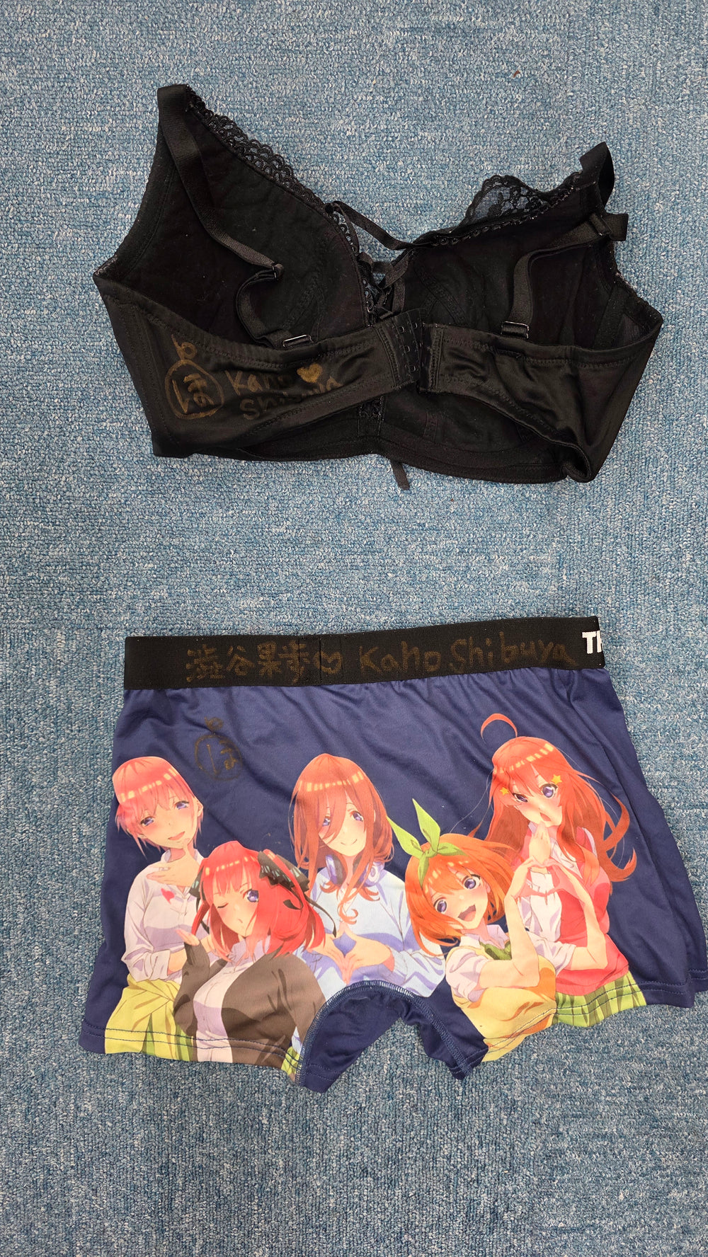 Kaho Shibuya Worn Quintessential Quintuplets Boxers and Bra (Signed)