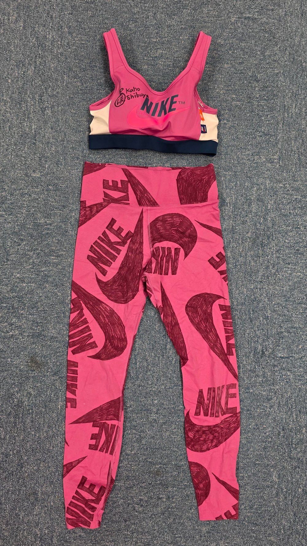 Kaho Shibuya Worn Pink Nike Workout Outfit (Signed)