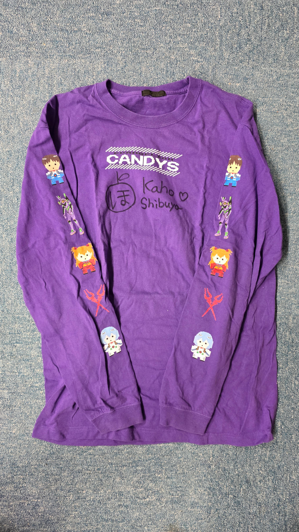 Kaho Shibuya Worn Candy Stripper Evangelion Sweater and Skirt (Signed)