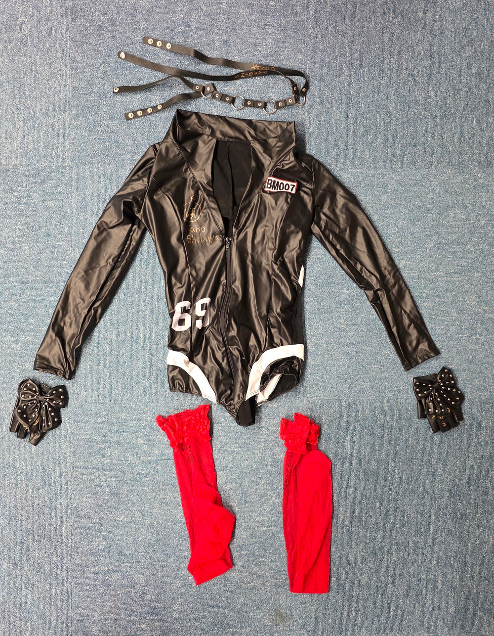 Kaho Shibuya Worn Leather Leotard Outfit (Signed)