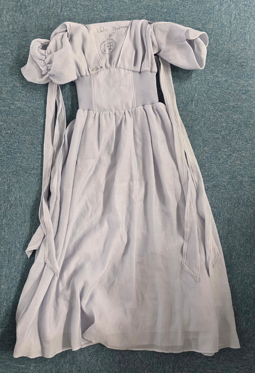 Kaho Shibuya Worn Blue Ribbon Dress (Signed)