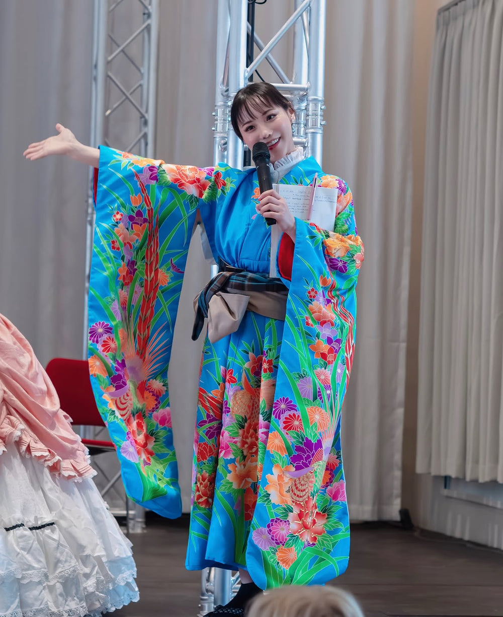 Kaho Shibuya Worn Floral Kimono (Signed)