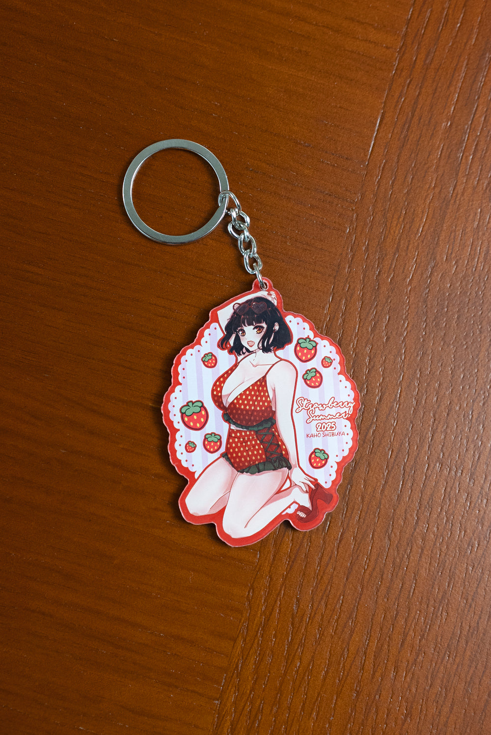 Kaho Shibuya x Mochipan Original Keychain - Strawberry Summer 2025