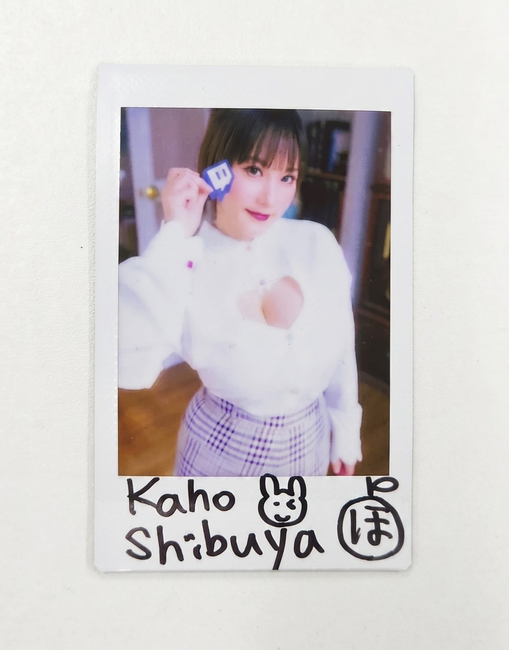 Kaho Shibuya Exclusive Signed Polaroid - Twitch Keyhole Top
