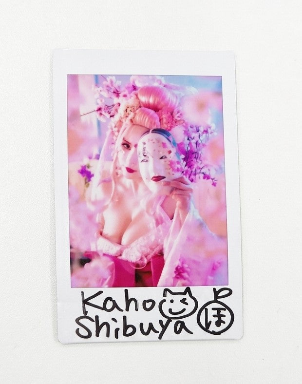Kaho Shibuya Exclusive Signed Polaroid - Pink Kimono