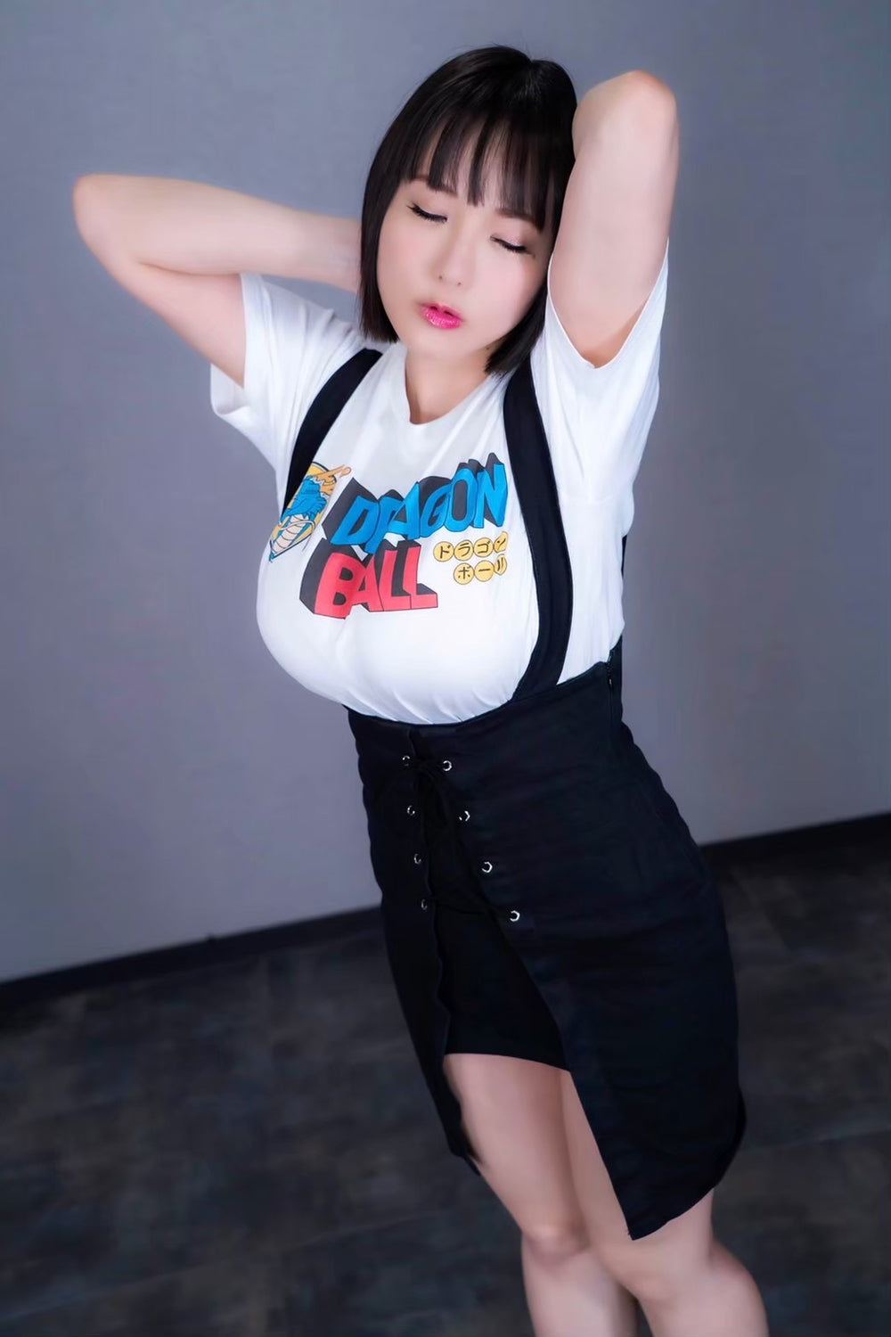 Kaho Shibuya Worn Dragon Ball Shirt and Suspenders (Signed)
