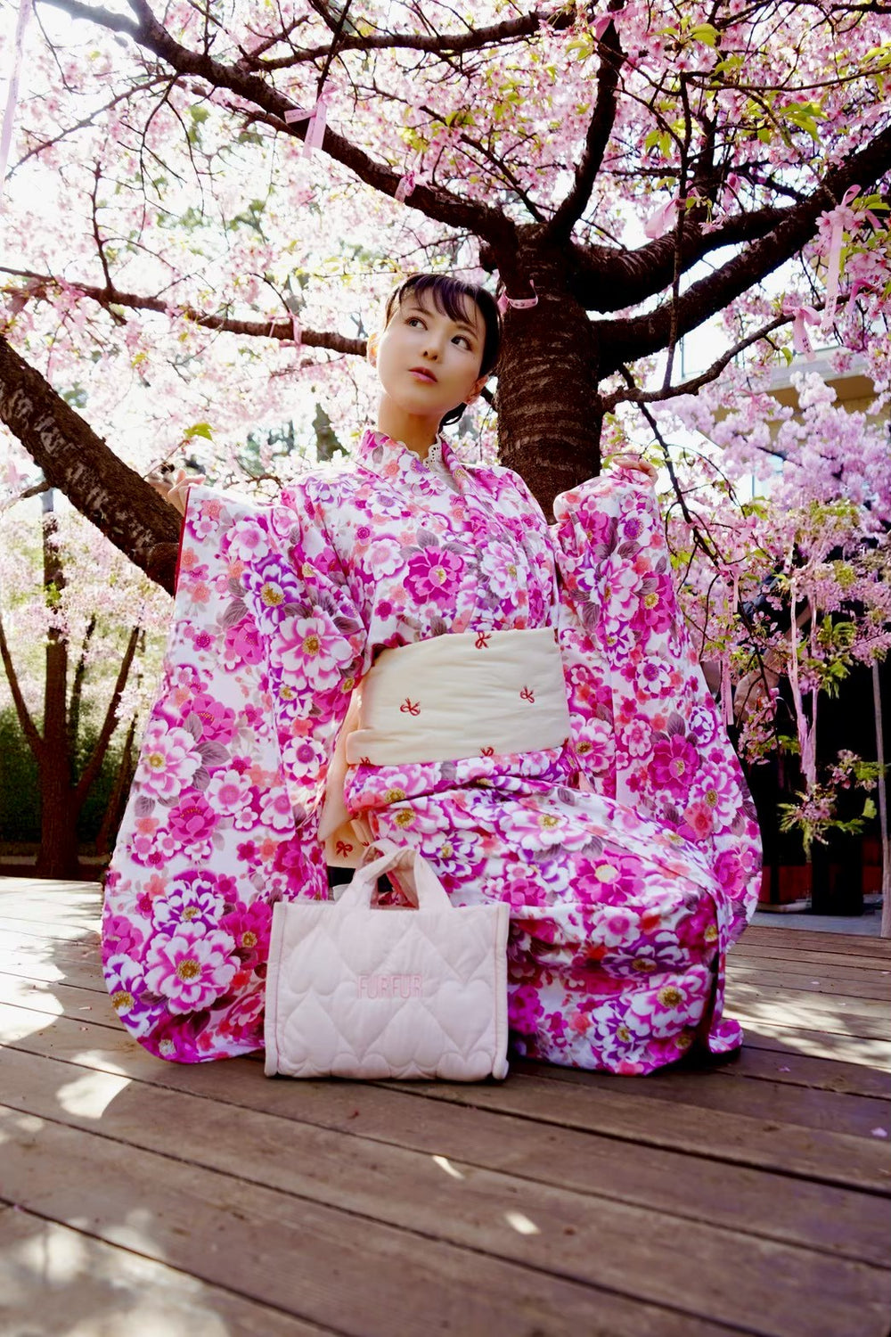 Kaho Shibuya Worn Sakura Kimono (Signed)