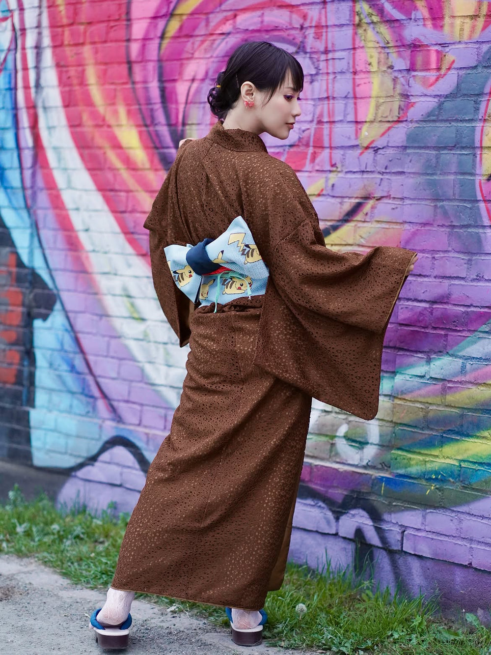 Kaho Shibuya Worn Brown Yukata (Signed)