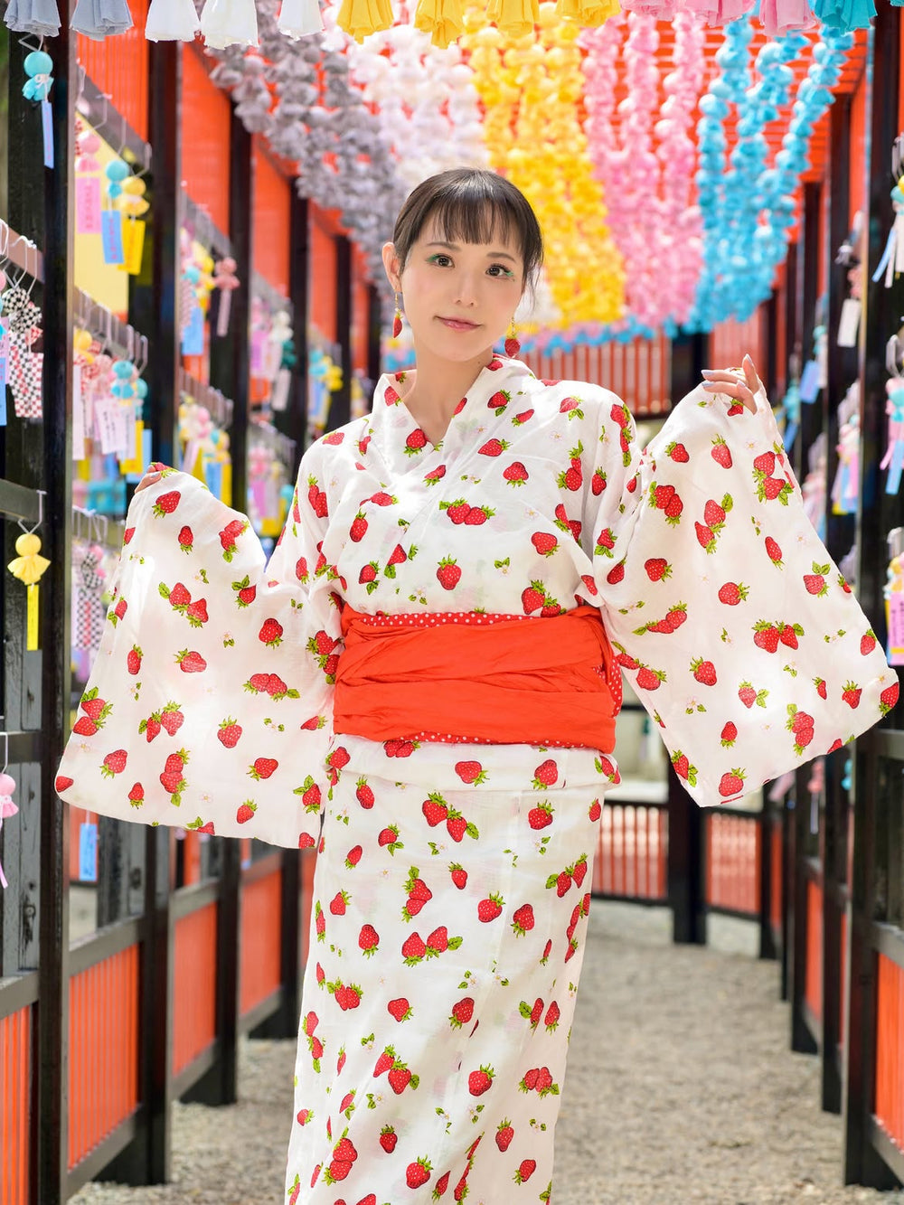 Kaho Shibuya Worn Strawberry Yukata (Signed)