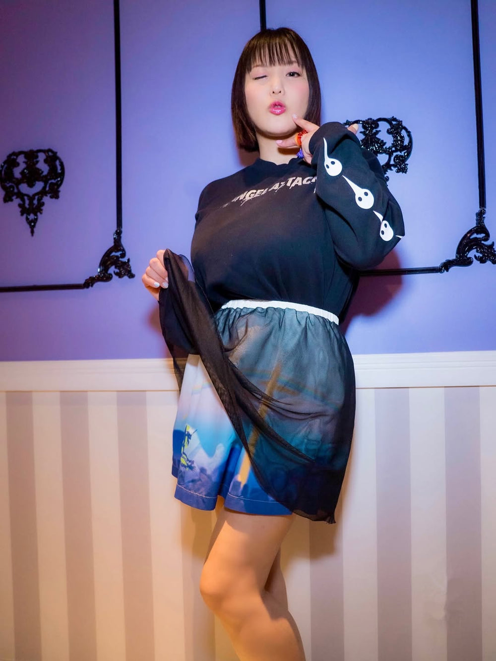 Kaho Shibuya Worn Evangelion Sweater & Skirt (Signed)